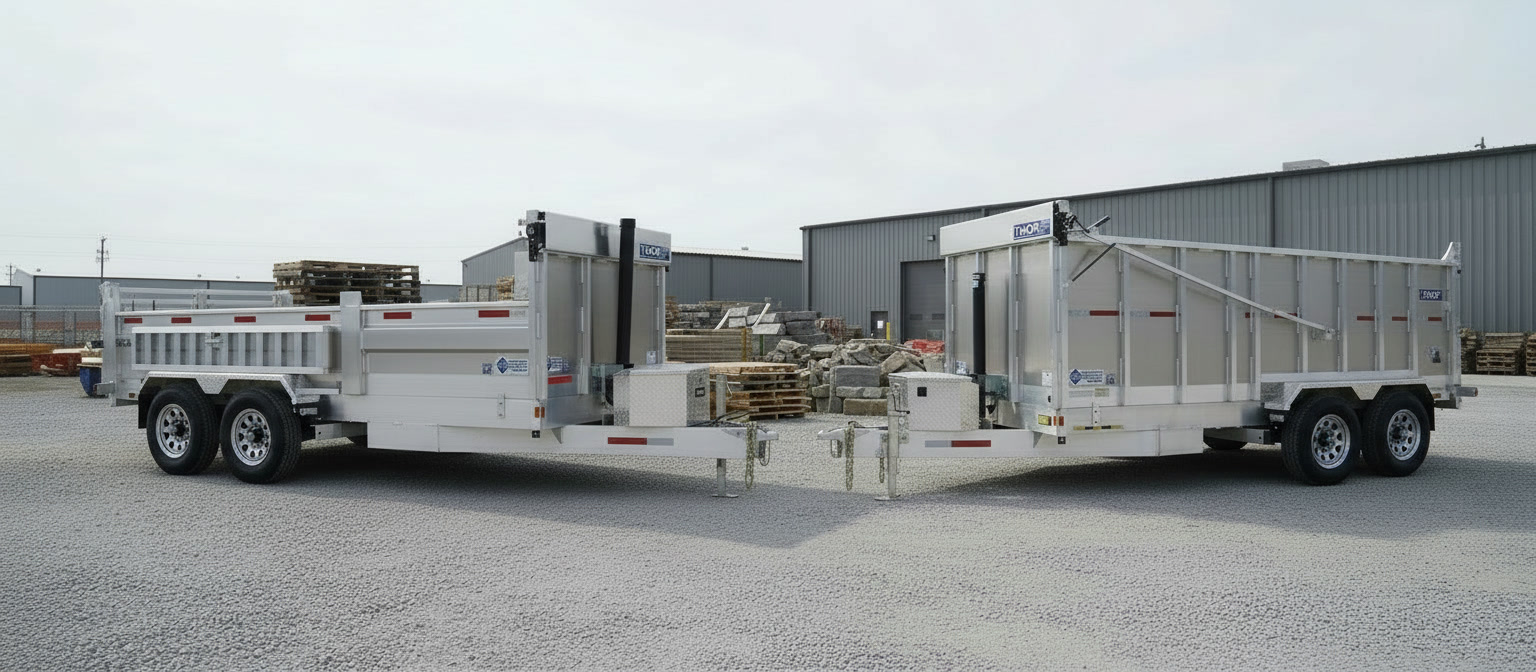 Deux mod&egrave;les de remorque THOR en aluminium Remorques Savage